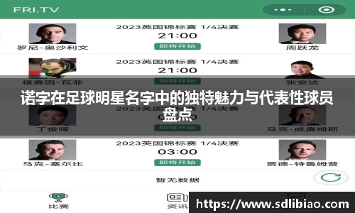 诺字在足球明星名字中的独特魅力与代表性球员盘点
